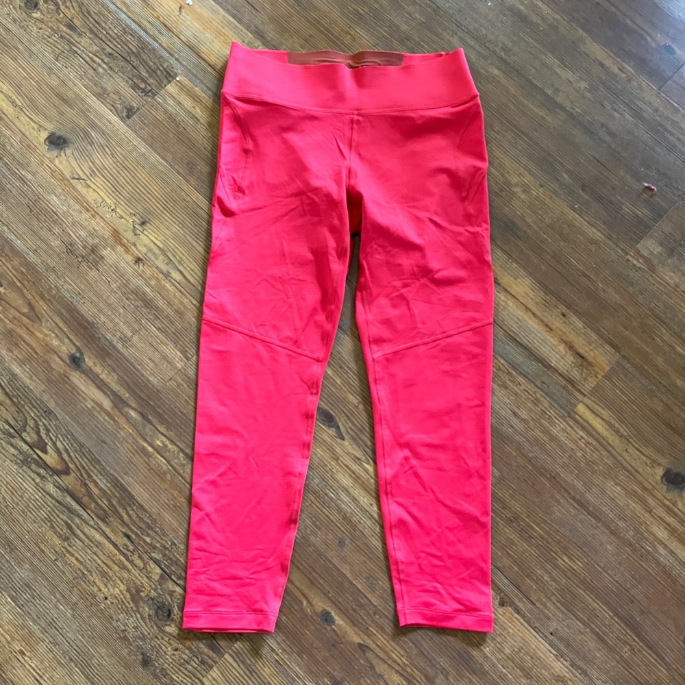 Outdoor Voices Red Leggings High-Waisted Stretchy